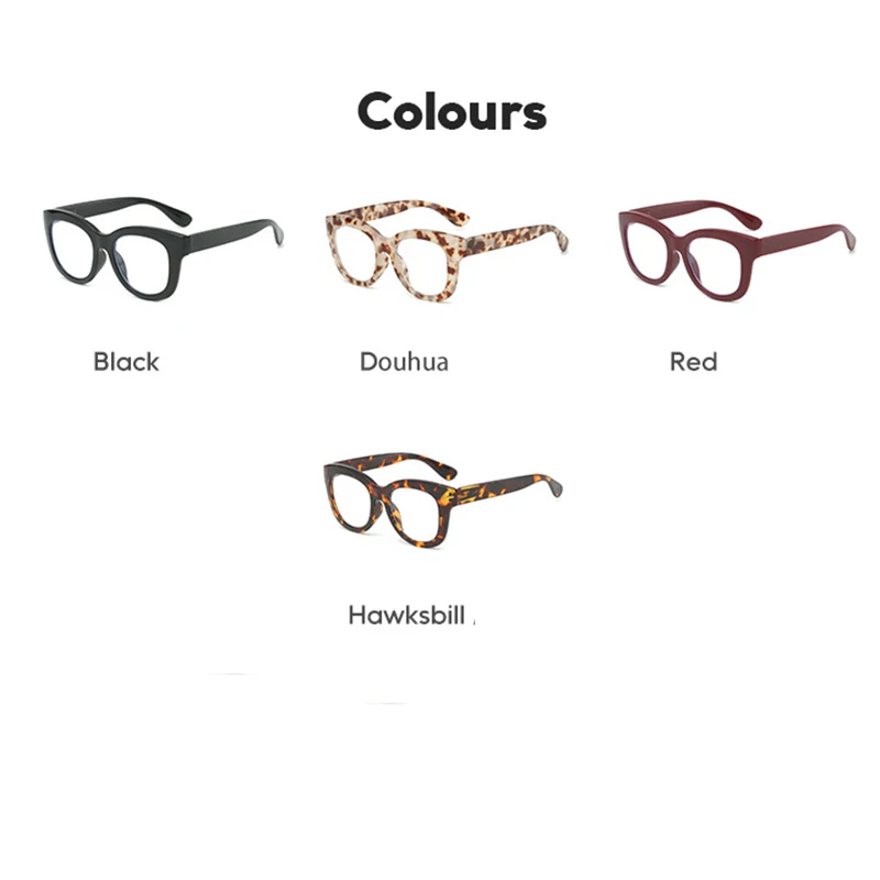 Reading Glasses Women Men Optical Frame Spring Temples Clear Anti-Blu-Ray Retro