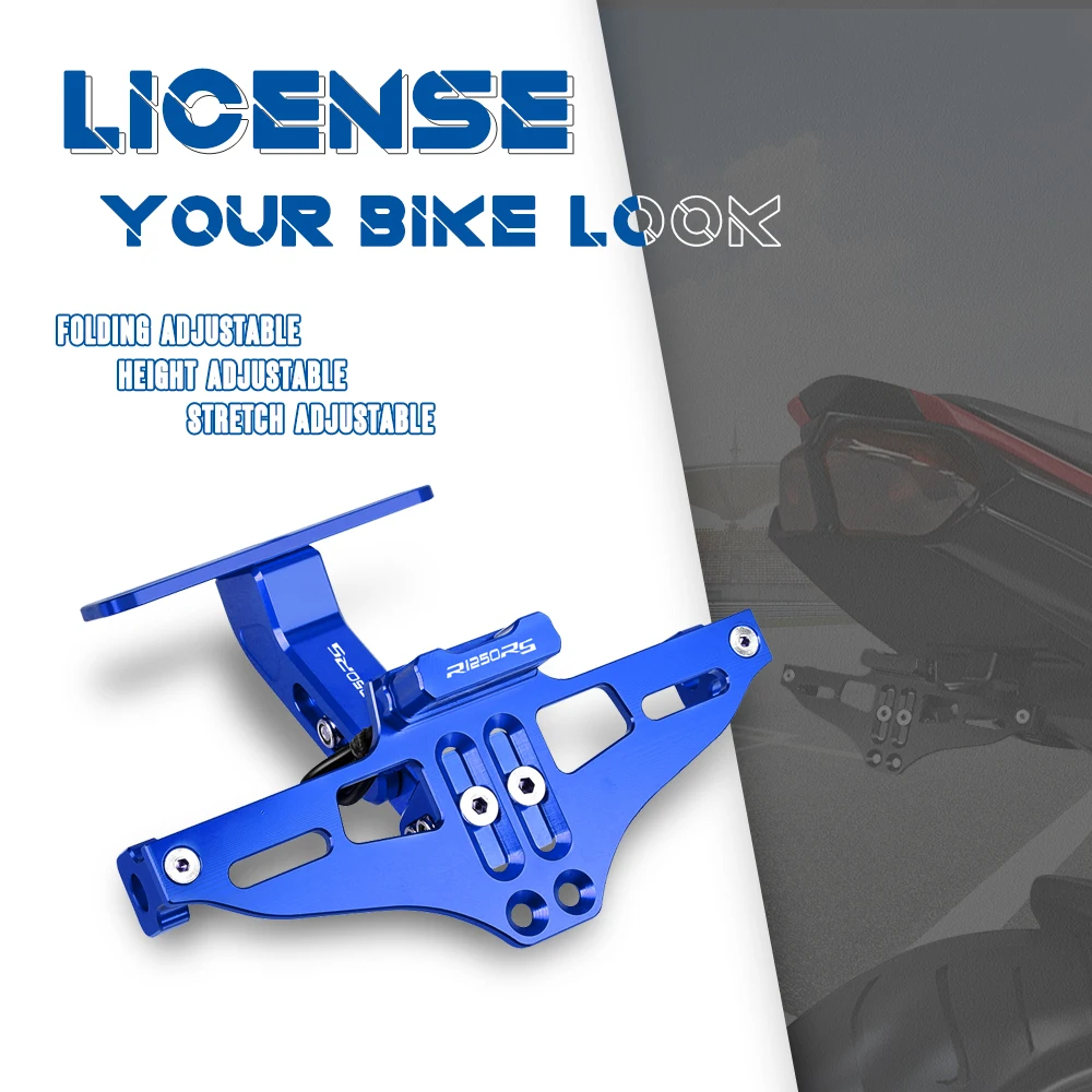 

For BMW R1250RS 2015-2018 2019 2020 2021 2022 2023 License Plate Bracket Holder with LED Light Indicator rear bracket with light