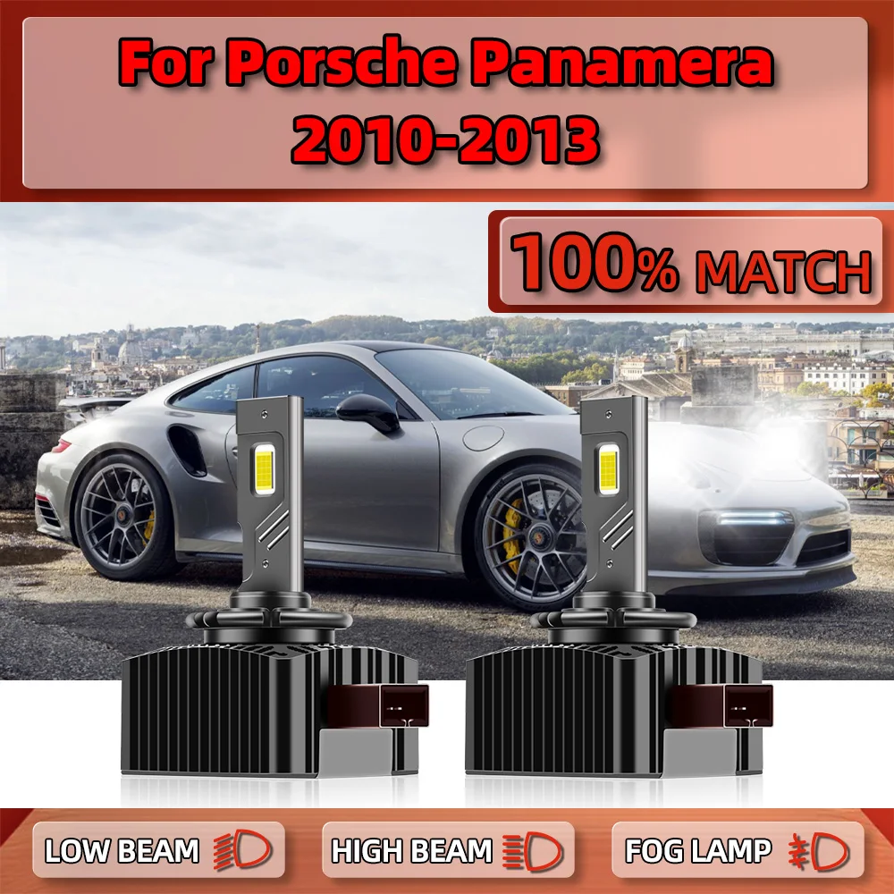 

25000LM LED Canbus Car Headlight D1S Xenon Lights Plug-N-Play HID Bulbs 6000K White For Porsche Panamera 2010 2011 2012 2013