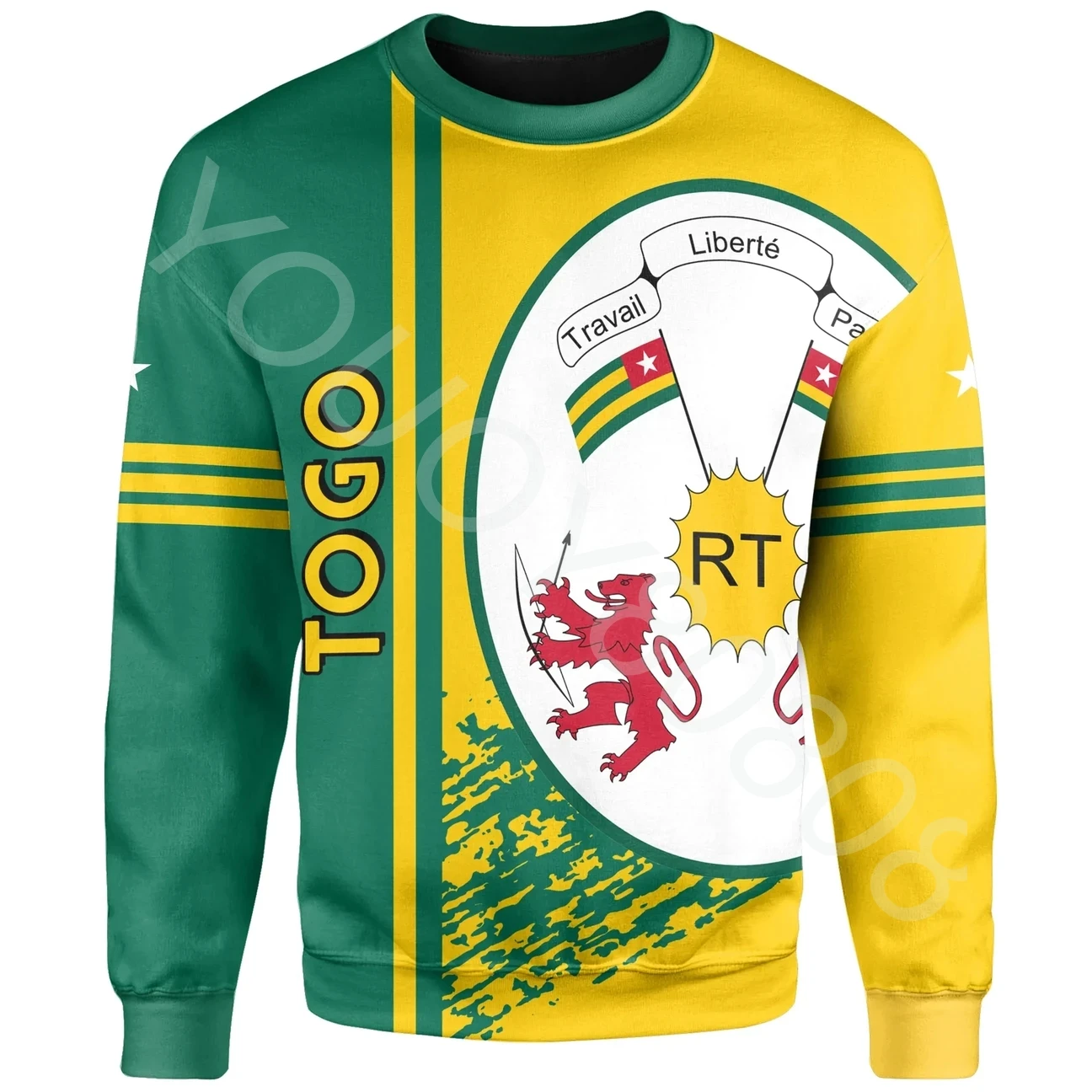 

New African Region Sweater Togo Quarterly Style Sweater Style Retro Harajuku Sports Leisure 3D Printed Hoodie Sweater