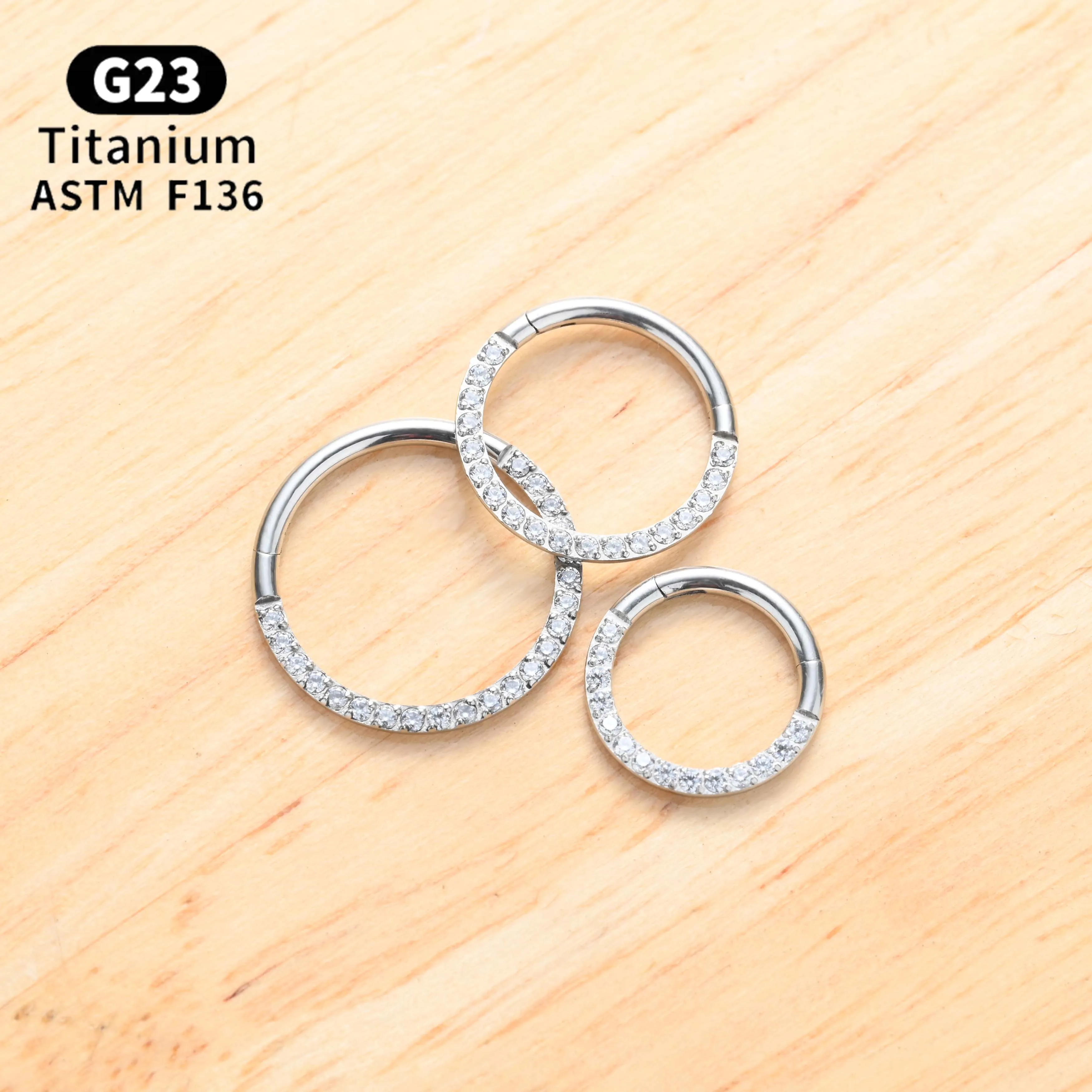 

G23 titanium perforated body ear cartilage nasal wing spiral septum buckle personalized jewelry gift