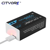 CITYORK 1200mAh Rechargeable 9V Battery Micro USB Batteries 9V lithium 9 Volt Rechargeable Battery for Multimeter Microphone Toy 5