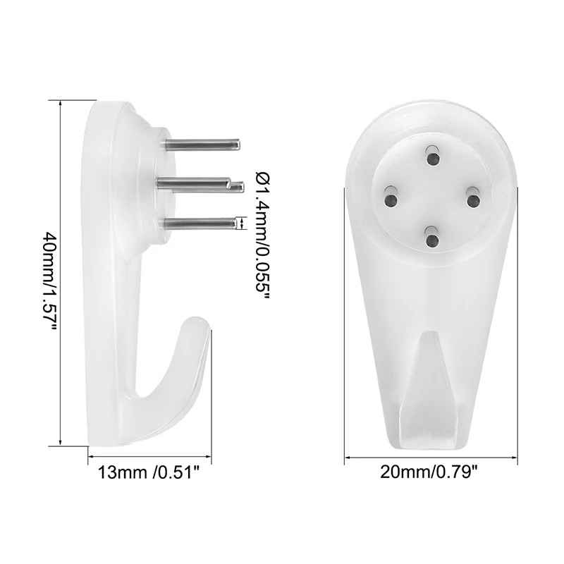 20/30pcs Non-mark Picture Photo Frame Hangers 13/22/30lbs Wall Mount Hook Painting Mirror Clock Hook Hanger for Solid Wall