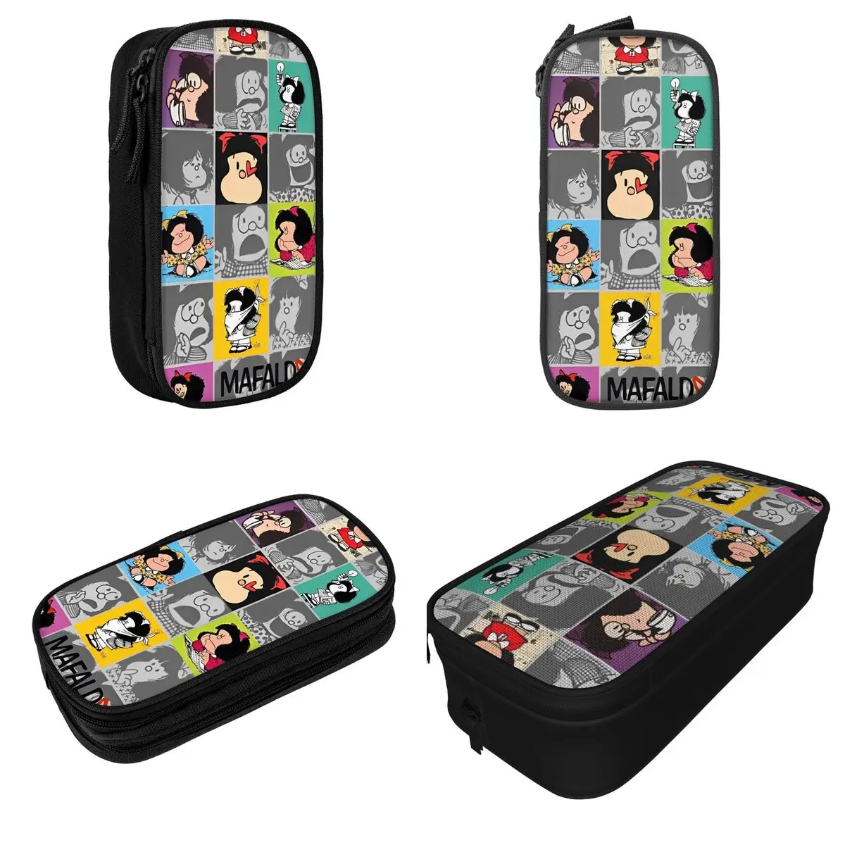 Fashion Mafalda Cartoon Pencil Case Anime Pencilcases Pen for Girls Boys Large Storage Bags Students School Gift Stationery