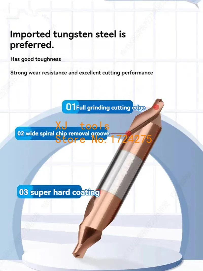 HRC60 Carbide Center Drill A-Type 1.0mm~6.0mm 60 Degrees Center Drills Countersinks Bit,Locating Center Hole tool,Cutting tools