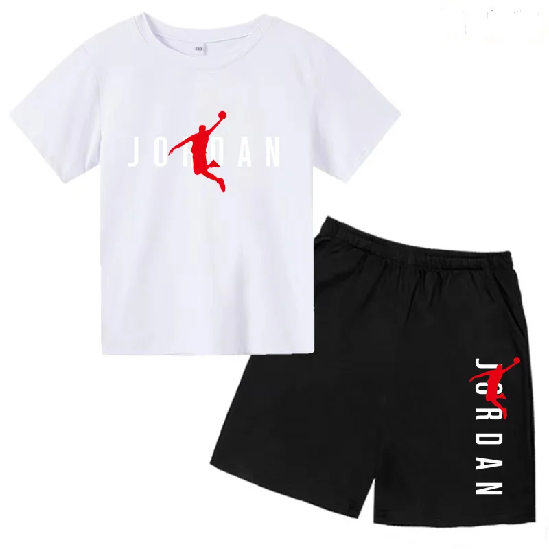 Kids' Activewear Boys Girls Teen Summer Short Sleeve Tops Kids Casual Sun Rice Fashion Short T Shorts Outdoor Tracksuit 2