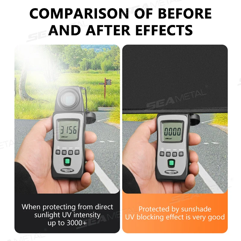 SEAMETAL Electrostatic Sun Visor for Car Side Window 4-Layer Sun Shade Curtains Anti-Glare UV-Blocker Auto Sun Protection Cover - Image 5