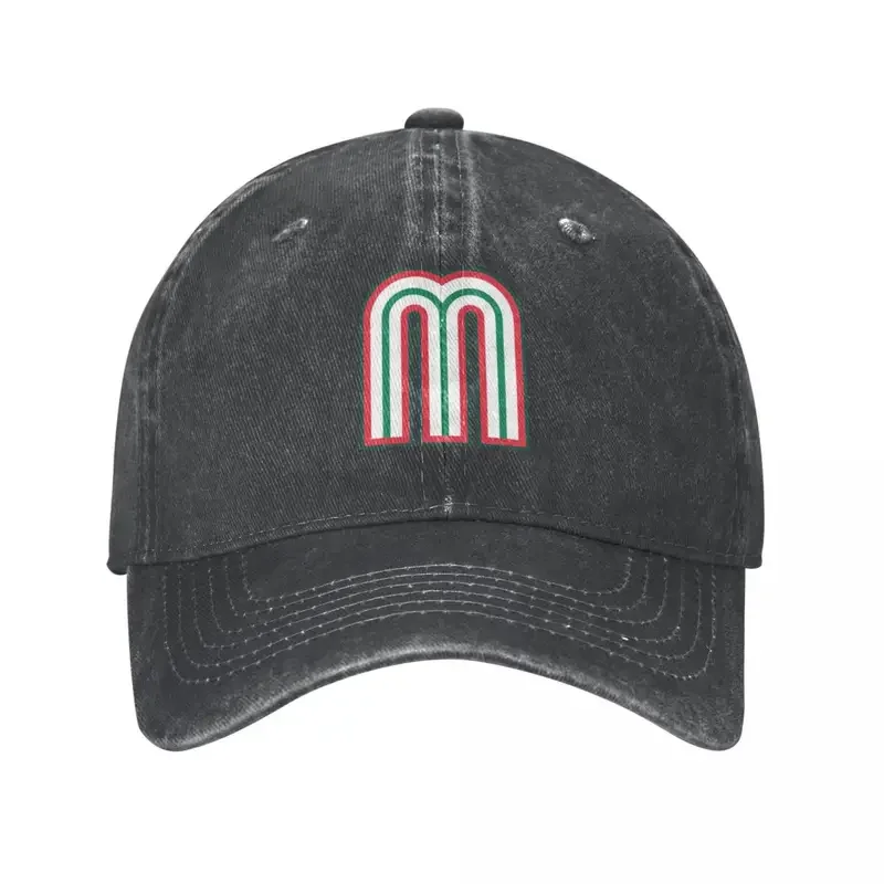 

Y2K Mexico letter M fashion cowboy washed baseball caps mens casual denim activities adjustable hats hip hop women snapback cap