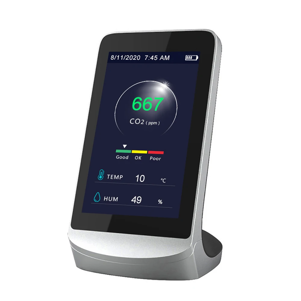 Dienmern New DM72C Desktop CO2 Quality Detector LCD Display Temperature and Humidity Sensor Meter Home Air Monitoring System