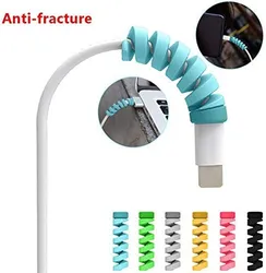 Universal Cable Protector and Organizer Set - Charging Cable Holder, Winder, and Ties for Efficient Cord Management (12PCS - Black)