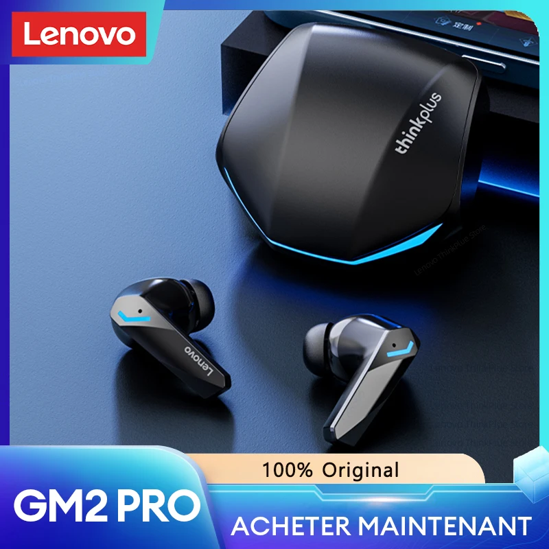 Lenovo – écouteurs sans fil GM2 Pro, réduction intelligente du bruit, double Modes, Bluetooth 5.3, oreillettes de jeu sans fil pour la course à pied acheter à prix bas - livraison gratuite