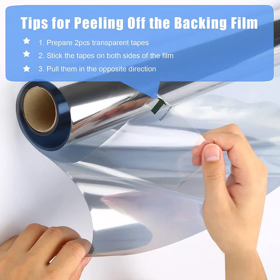 Pellicola Riflettente Per Vetri Blu - 90x200 Cm, Anti UV, Controllo Calore, Privacy Unidirezionale - Foto 10