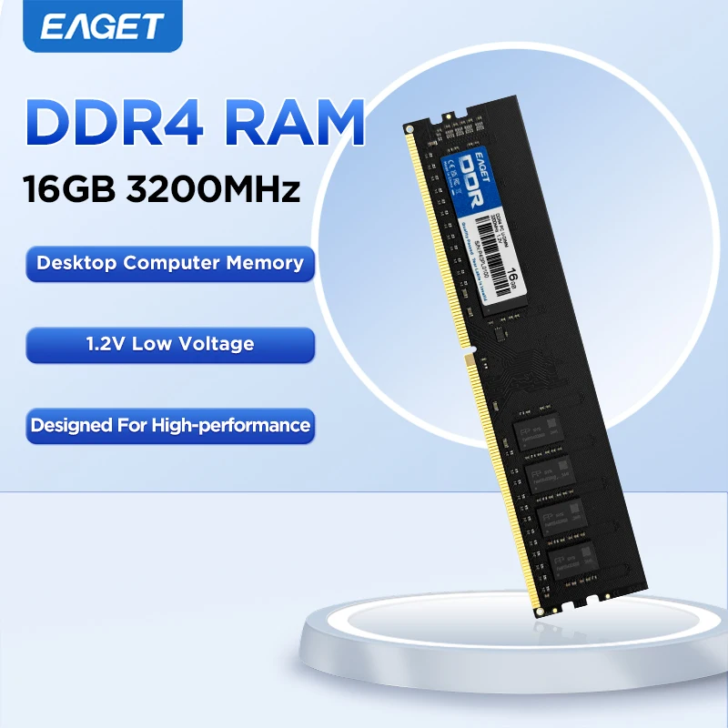 Eaget DDR4 RAM 2666MHz 3200MHz 8GB 16GB Desktop 1.2V Low