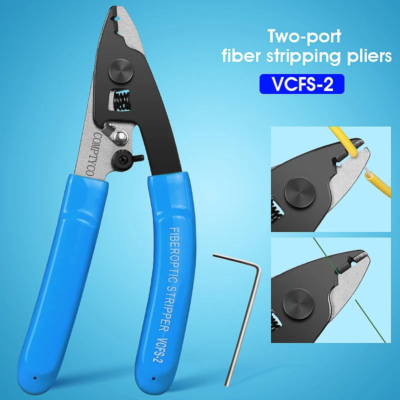 VCFS-2 Two-port Fiber Optical Stripper Pliers Wire Strippers for FTTH Tools Optic Stripping Plier Tool fiber cutting tools ftth fiber optic cutter japan fijikura ct 30 fiber cleaver