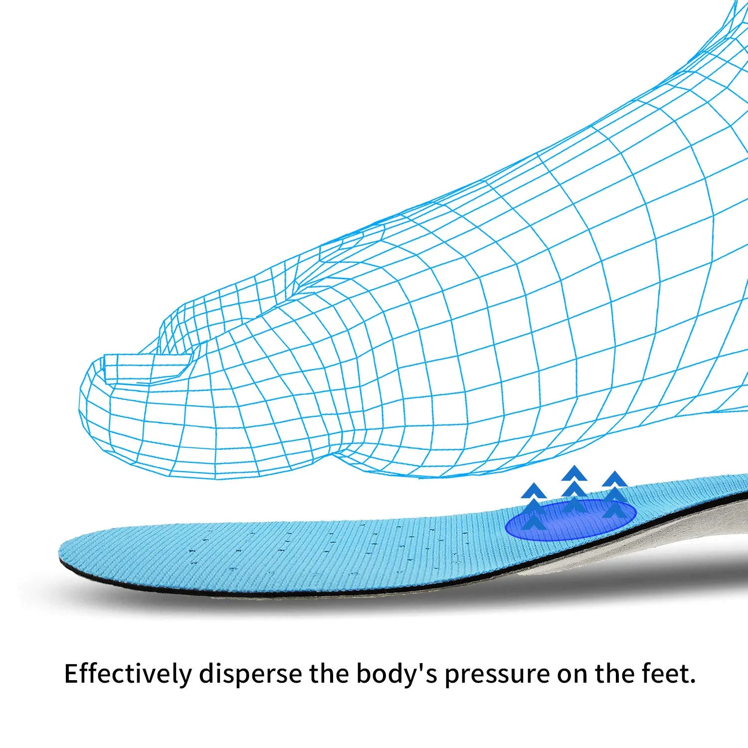 TOPSOLE High Quality Eva Orthotic Insole For Flat Feet Arch Support Orthopedic Shoes Sole Insoles For Feet Suitable Men Women