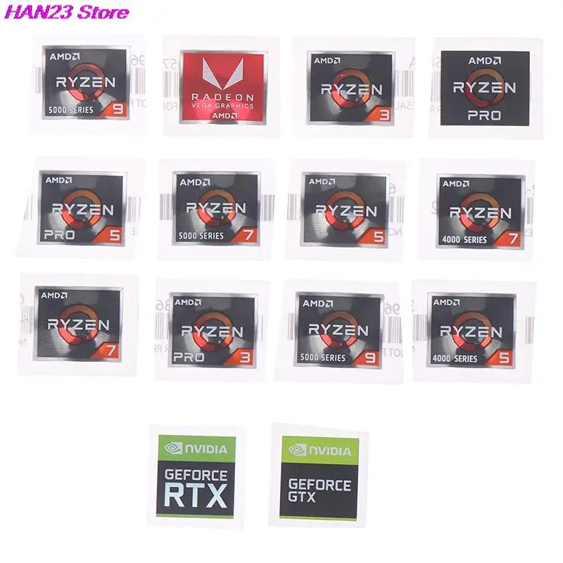 AMD 프로세서 시리즈 스티커, ATHLON Ryzen R 3 5 7 로고, PRO7 세대 라벨, 1.9x1.6cm, 1PC
