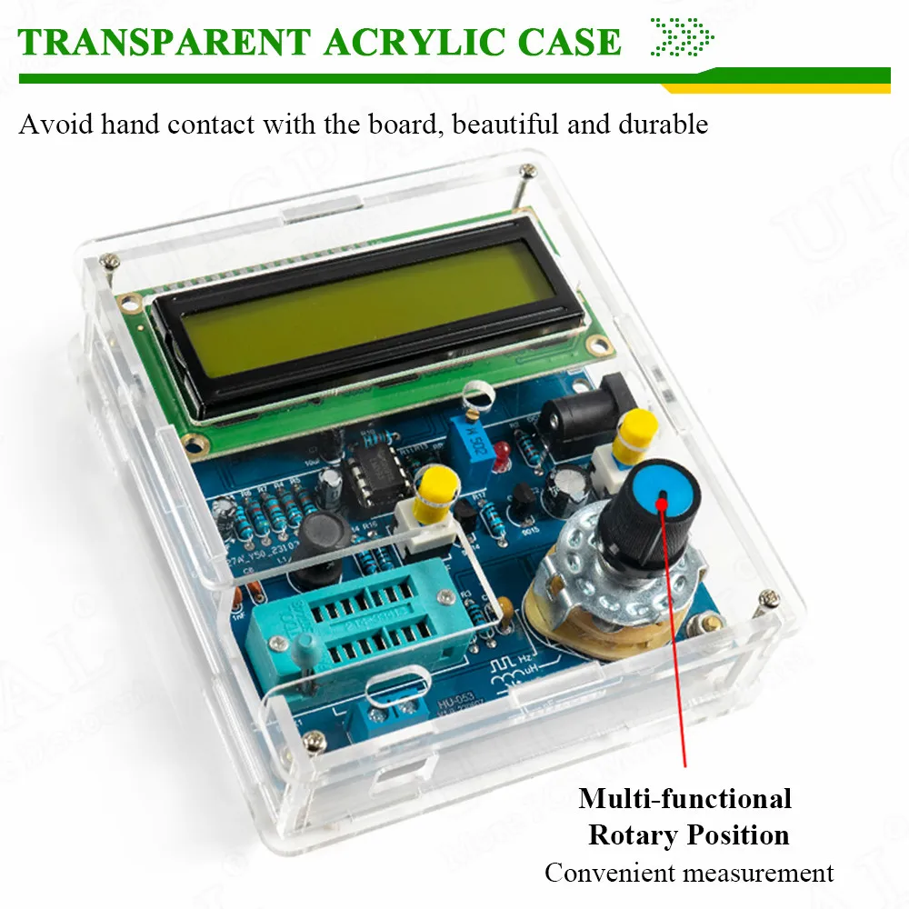 Tester di induttanza di capacità Kit elettronico fai-da-te Display di misurazione della frequenza PCB Progetto di saldatura fai-da-te Pratica di saldatura - immagine 3
