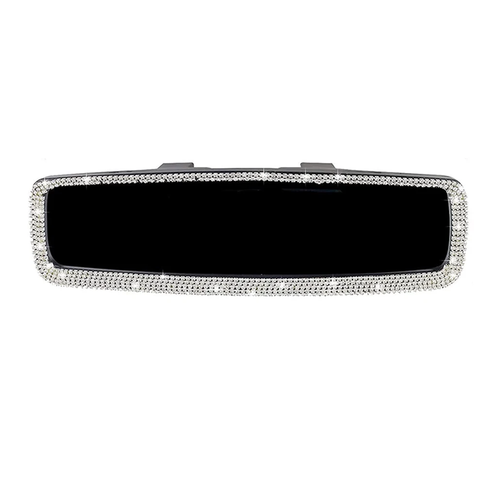 

Rhinestones Rear View Mirror Interior Replacement Trim Cover Universal 1* Accessories Crystal Diamond Brand New