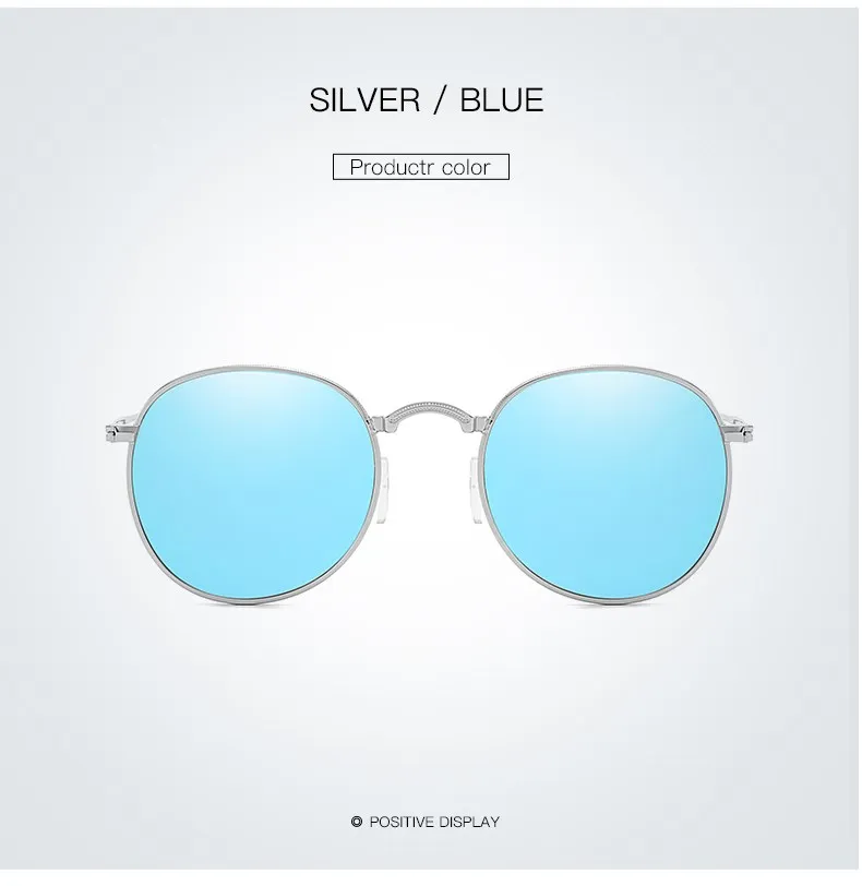 Klassische Vintage Runde Polarisierte Sonnenbrille Männer Marke Designer Polaroid Sonnenbrille Frauen Metall Rahmen Schwarz Objektiv Brillen_voghion.com