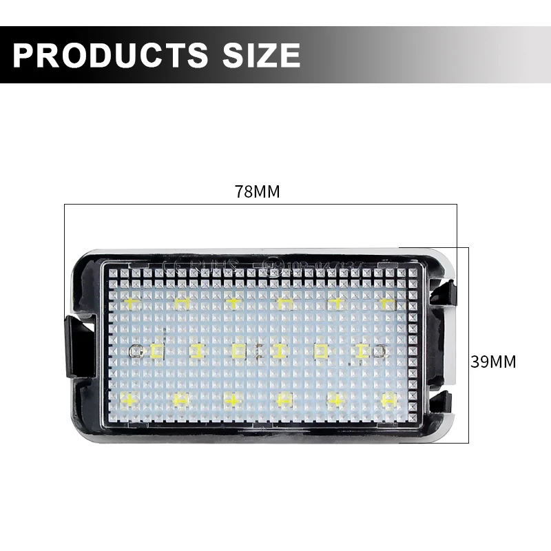 LED KENNZEICHENBELEUCHTUNG für SEAT Altea, Exeo, Ibiza, Leon, Toledo  7401-50