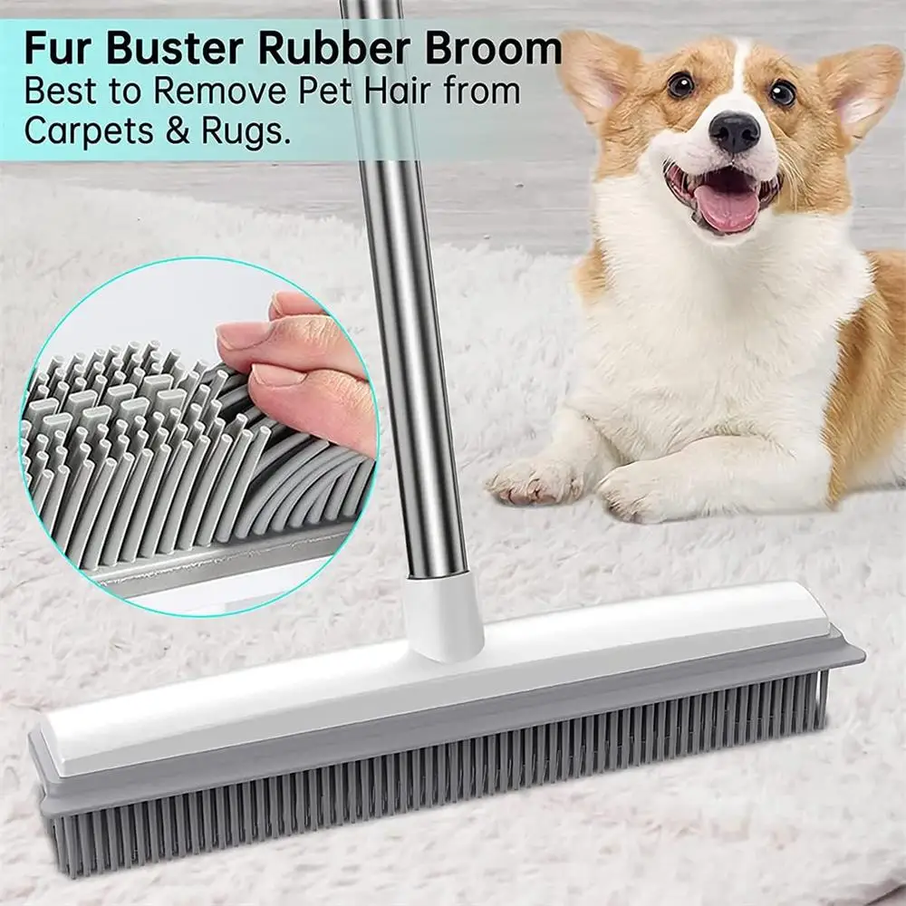 Pet Hair Remover Carpet Rake Long Handle Cat Hair Broom Carpet Scraper  Stainless Steel Dog Fur Removal Tool Cleaning Supplies - AliExpress