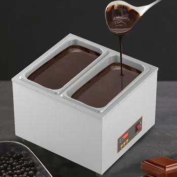 Stainless Steel Chocolate Warmer Melter Commercial Chocolate Melting Machine Double Pot Cheese Tempering machine 1