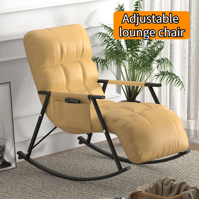 

Rocking Chaises Home Bedroom Chair Rocking Chair Adult Sofa Recliner Balcony Leisure Lazy Bone Chair Backrest Folding Chair