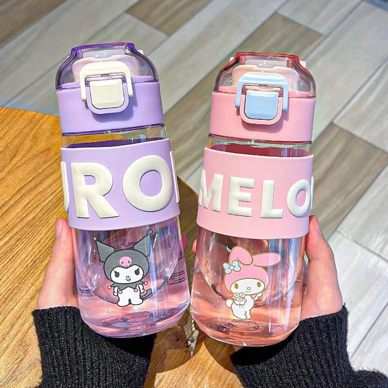 

Sanrio Cinnamoroll Water Cup Cute Cartoon My Melody Kuromi Good-looking High-capacity Portable Plastic Cup Holiday Gifts