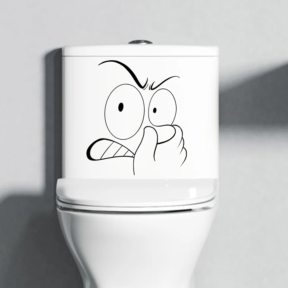 Description Picture 3 of itemHumorous Toilet Sticker Bathroom Toilet Cover Sticker Wall Stickers Animal Wc Accessories Easy Apply for Home Bathroom Наклейки