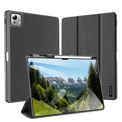 Tri-Fold Stand Tablet Case with Stylus Pen Holder & Auto Sleep/Wake Function for XM Pad 7S Pro 12.5 (Black)