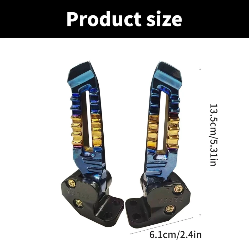 Motorcycle Replacement Foot Pegs Footrest Pedal for 150cc 125cc Pedal Footrests Motorbike Accessories Easy Installation Motorcycle Accessories Motorcycle Footrests
