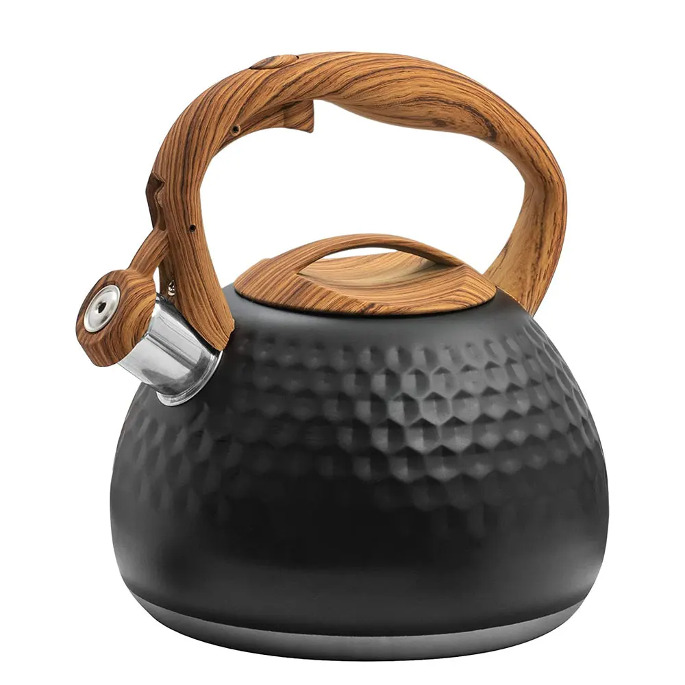 Schnesland 2.5 Liter Whistling Stainless Steel Diamond Pattern Tea