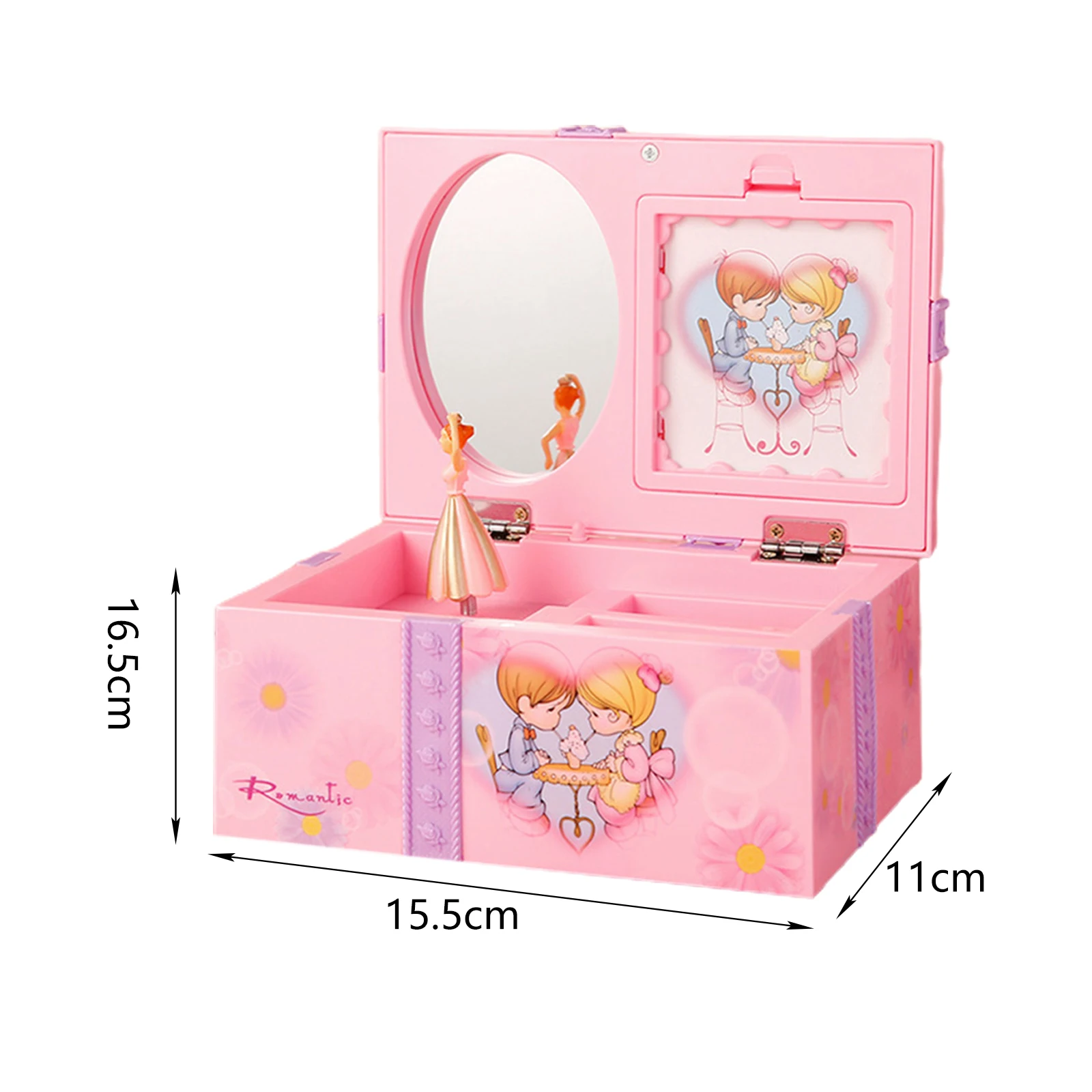 Musical Boxes Children Jewelry Box Jewellery Trinket Storage Box Keepsake with Lid Dresser for Children Birthdays Decor