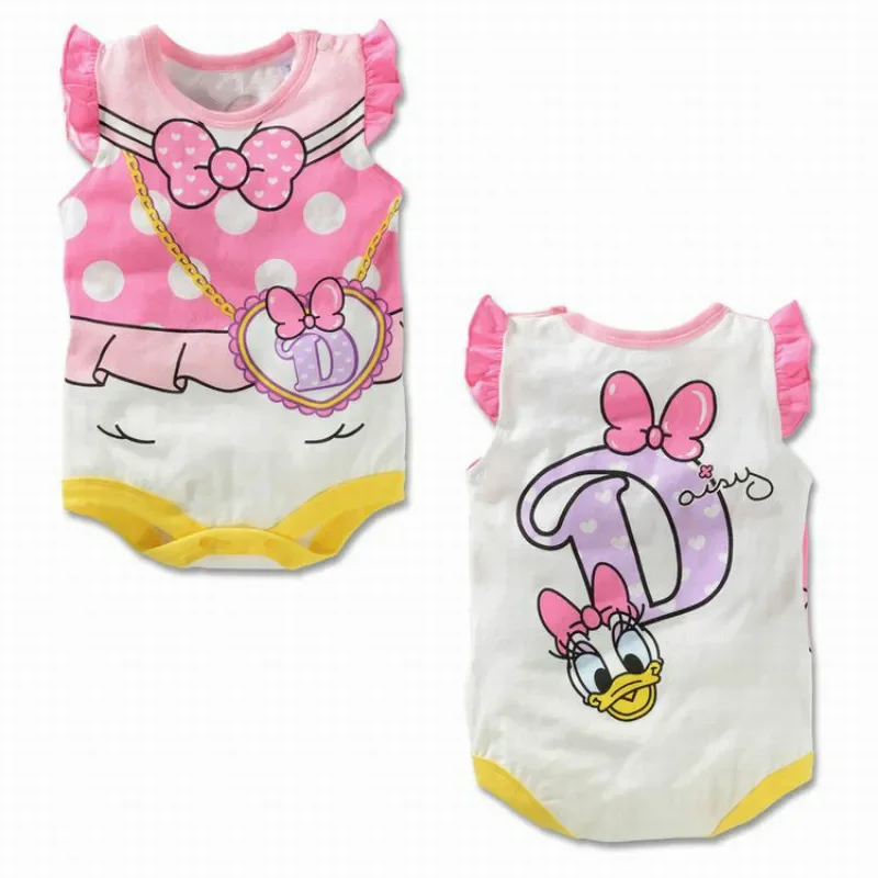 Summer Baby Boy Rompers Infant Sleevless Cartoon Mickey Minnie Girl Romper Newborn Cotton Jumpsuit Outfit Pajamas Bebe Clothes