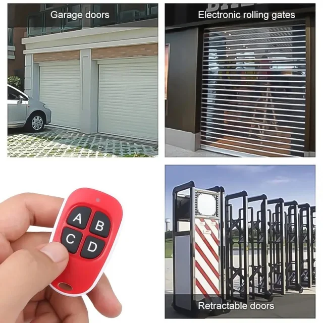 Universal 433MHz Remote Control Garage Door Opener Wireless Transmitter 4 Keys Duplicator Clone Electric Door Key Copy Remote 2