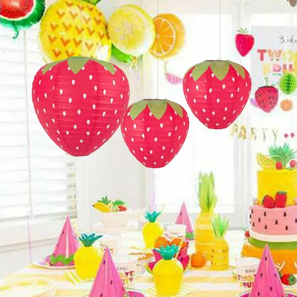 

Strawberry-shaped Paper Lanterns Children's Day Lantern New Year Lantern Kindergarten Decoration Foldable Special-shape Lanten