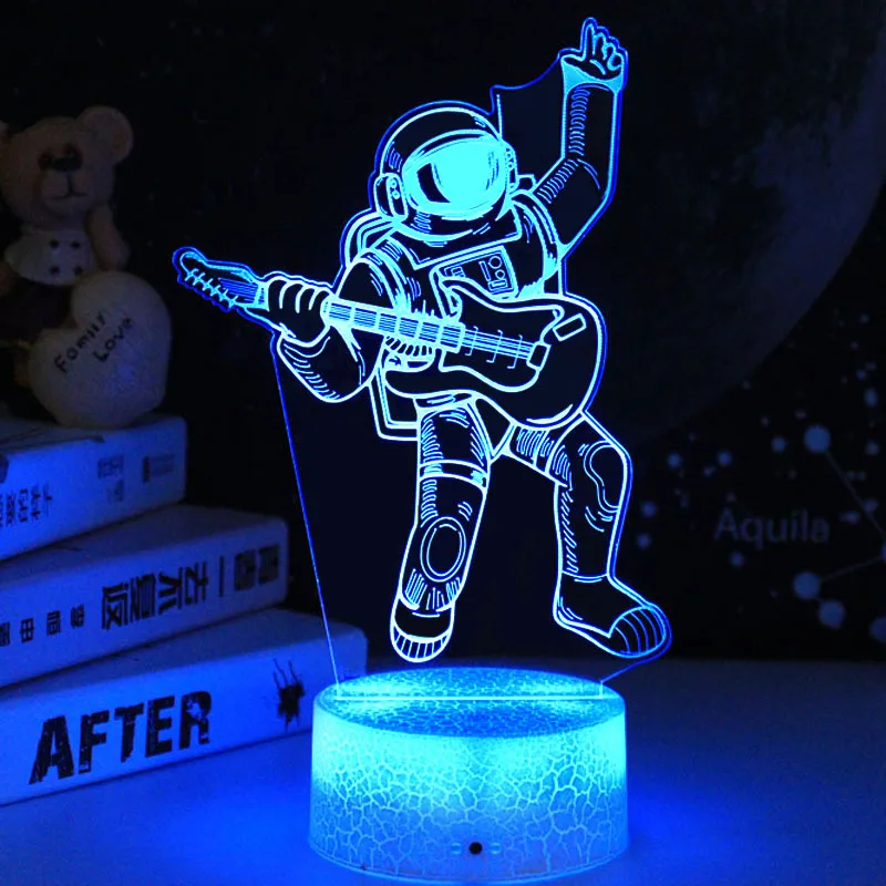 

3D Astronaut Lamp Acrylic USB LED Night Light Neon Sign Lamp Christmas Decoration for Home Bedroom Birthday Decor Wedding Gifts