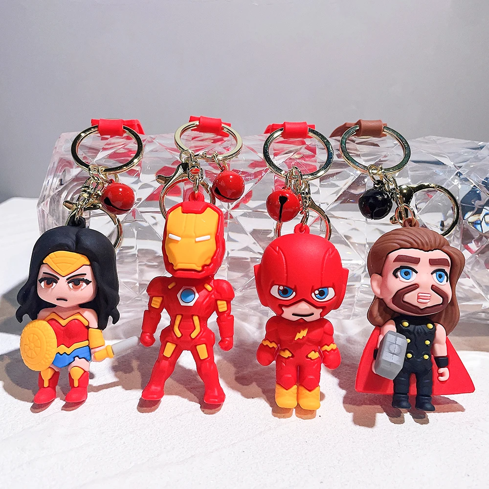 

Marvel Jewelry Keychain Avengers Superhero Deadpool Iron Man Action Figure Model Keyrings for Men Car Pendant Key Holder