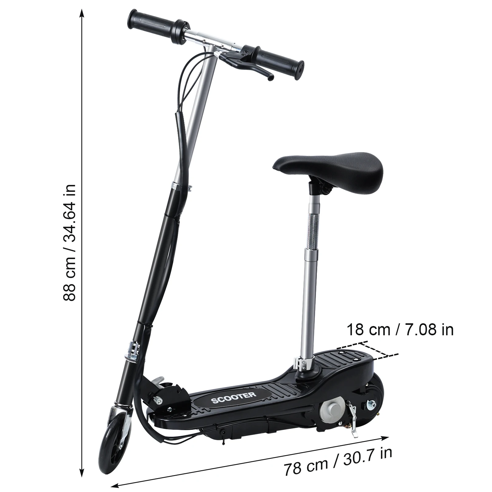 12km/h European US Warehouse Foldable 2 Wheel Portable Mobility Electric Scooter 120W