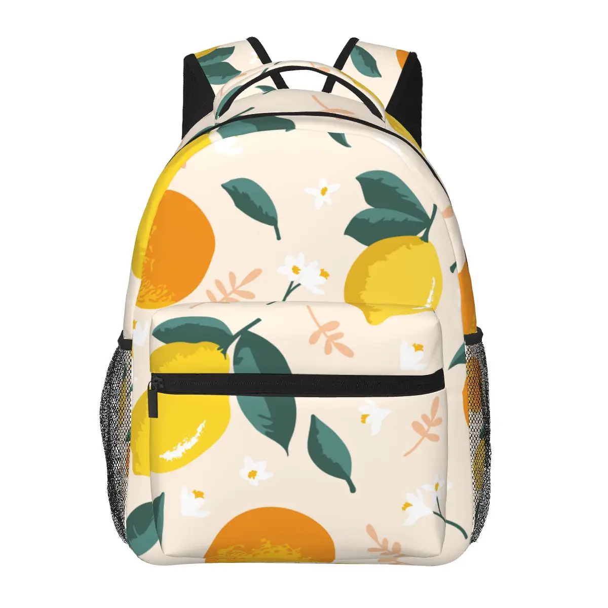 

Women's Backpack Summer Lemons Oranges Flowers And Leaves School Bag for Men Lady Travel Bag Casual School Backpack