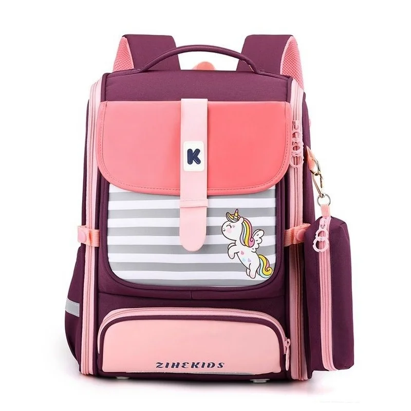 British Style Grade 2-4 Children Students Fashion Backpacks 2022 New Girls Boys Unicorn Large Capacity Schoolbags Drop Shipping