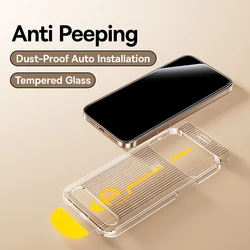 Baseus Full - View Tempered Glass 0.3mm Screen Protector, Dust Proof - iP 14 Pro Max (Anti Peeping)