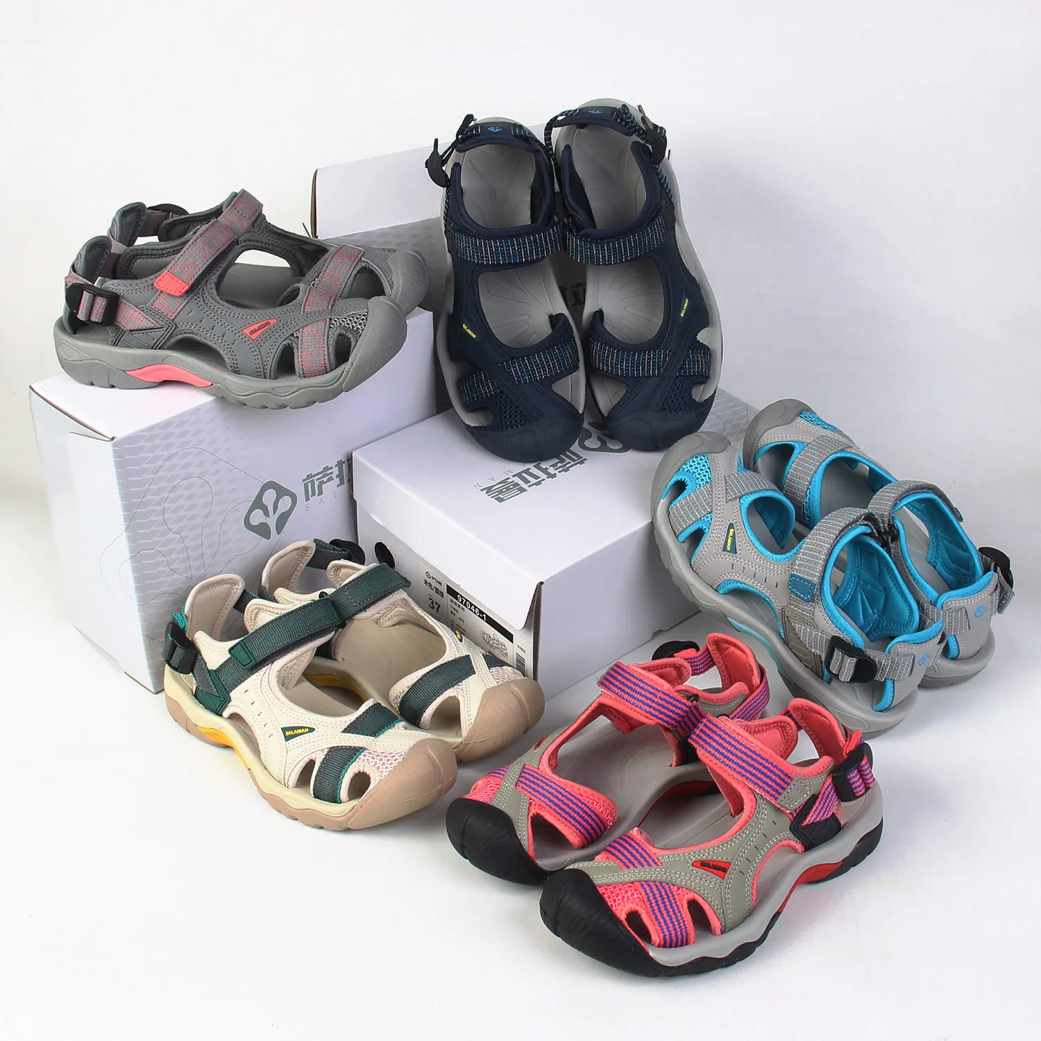 2023 Men's and Women's Shoes Summer Outdoor Student Sandals Anti slip Soft Bottom River tracing Sports Flat Bottom Beach Shoes