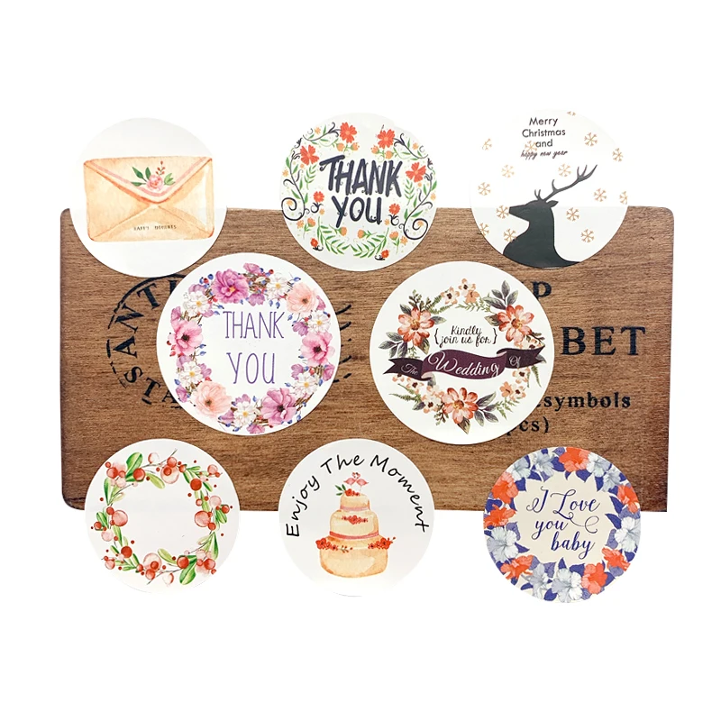 

1200pcs/lot Garland THANK YOU Winter Style Scrapbooking Stickers for Decoration Gift DIY Scrapbook Stickers Household Favor