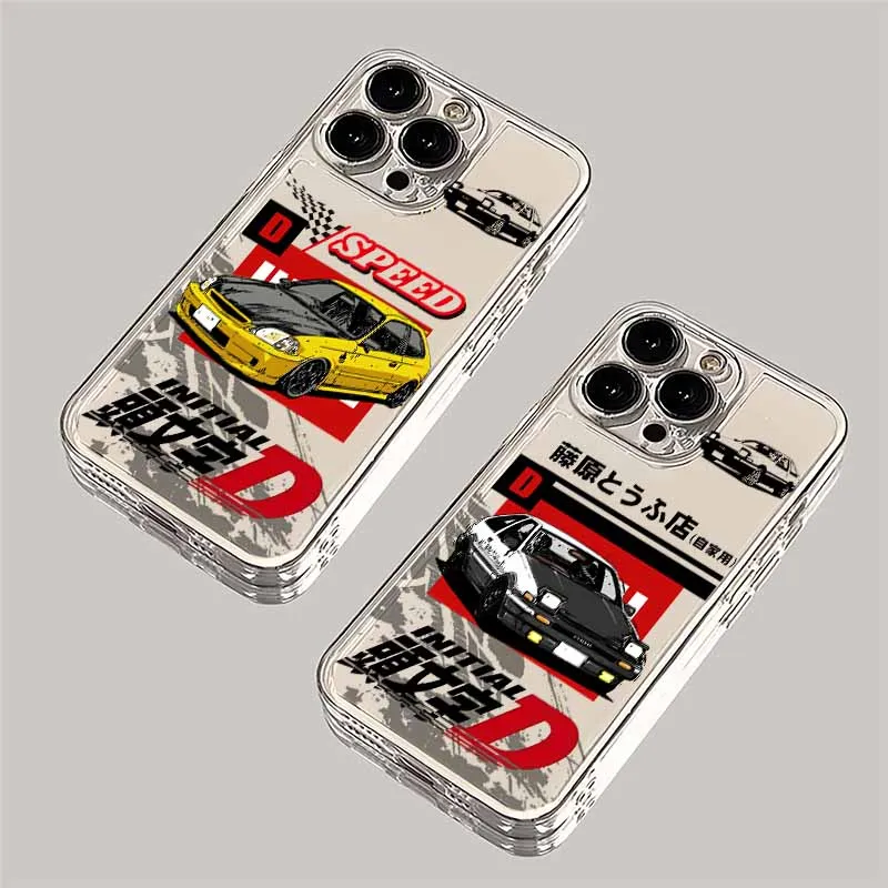 Initial D Car Race Transparent Silicone Phone Case