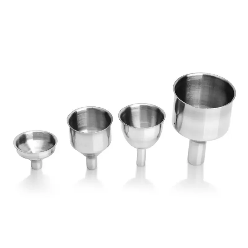 1PCMiniMetalFunnelSmallMouthStainlessSteelBarWineFlask