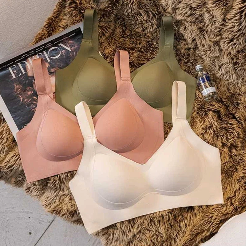 High-quality Traceless Beautiful Back Jelly Rubber Underwear for Women with Small Breasts, Clumping and Anti-sagging Sports Bra 5