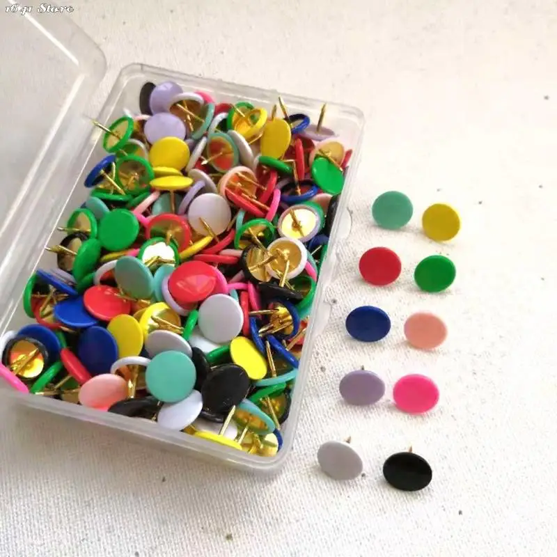 13 Colors 40/100pcs Home Office Colorful Drawing Pins Pushpin Thumbtack Cork Board Push Pin Photo Wall Map Markers