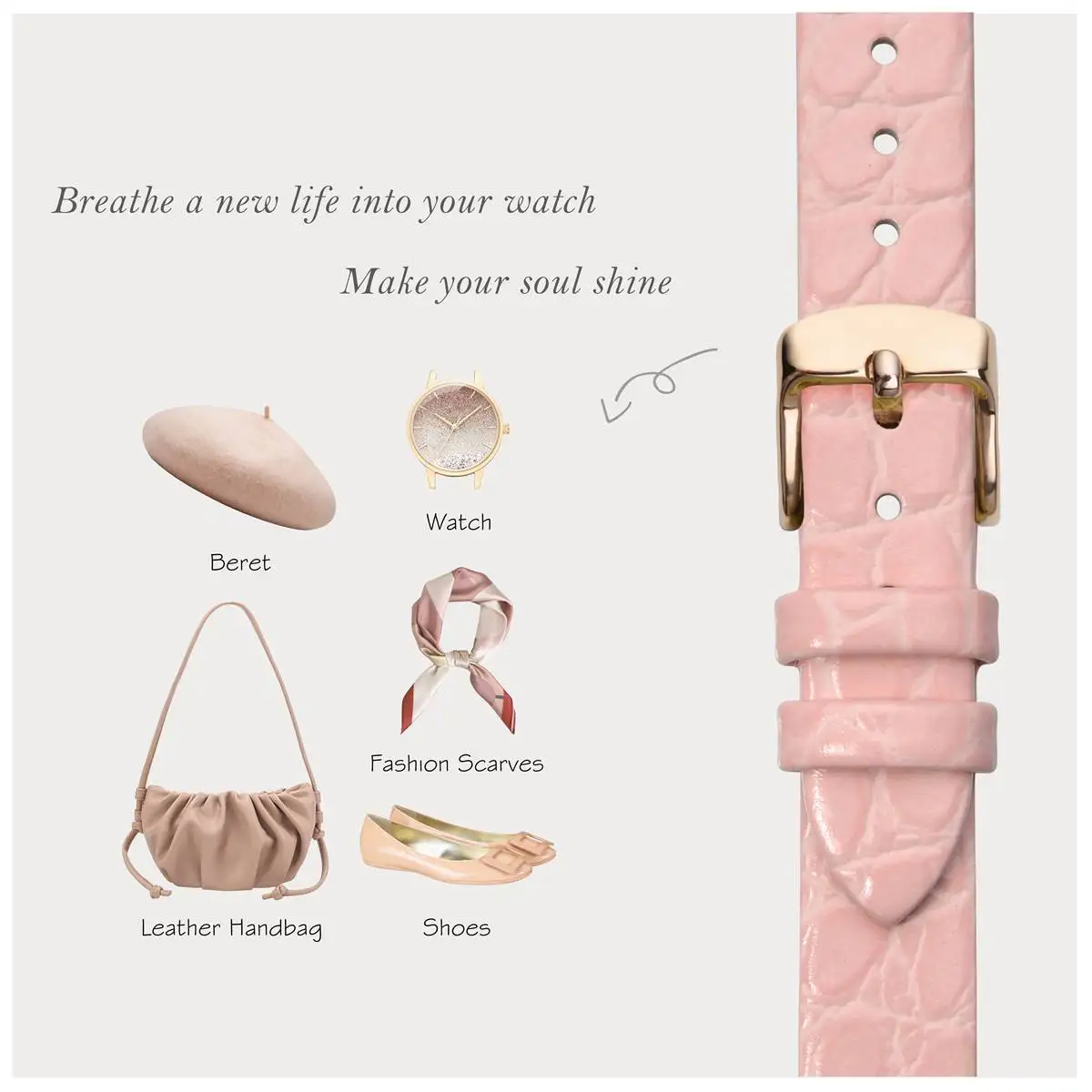 BISONSTRAP Genuine Leather Watch Band for Ladies Women 8mm 10mm 12mm 14mm 16mm 18mm 19mm 20mm Replacement Strap Stainless Buckle