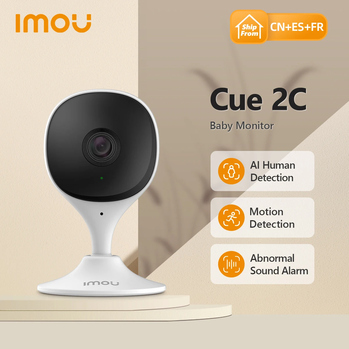 

IMOU Cue 2c +Free 32G SD Wifi Camera Baby Monitor Camera Human Detection Compact Smart Night Vision Camera Indoor Surveillance